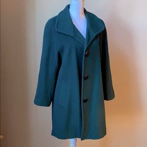Ellen Tracy green wool coat